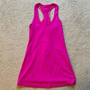 Neon pink Lululemon cool Racerback tank